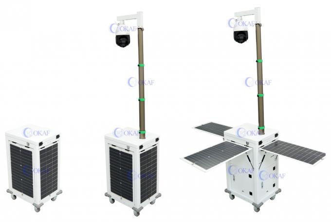 كاميرا الذكاء الاصطناعي 4G الحجرة الأمنية المتنقلة التي تعمل بالطاقة الشمسية لمراقبة موقع البناء 0