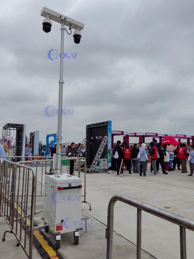 كاميرا الذكاء الاصطناعي 4G الحجرة الأمنية المتنقلة التي تعمل بالطاقة الشمسية لمراقبة موقع البناء 2