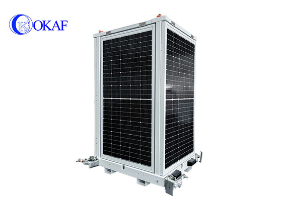 OK-PRO9 OKAF 4G WIFI GPS Mobile Solar CCTV Security Tower مراقبة مؤقتة لموقف السيارات