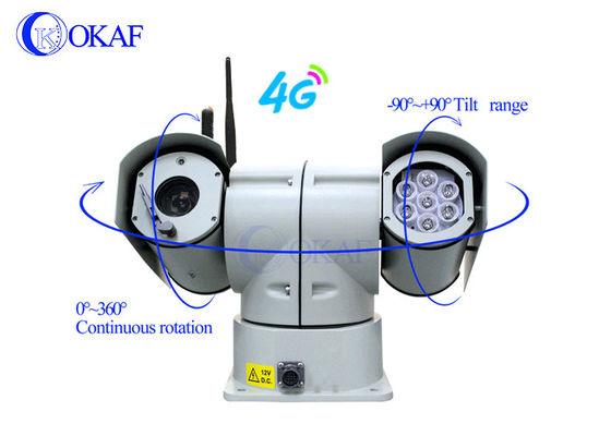 OKAF 4G مكافحة الصدمات السقف المركبة PTZ كاميرا IP RS485 التحكم